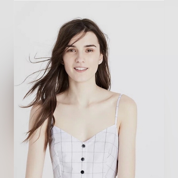 MADEWELL Windowpane Cutout Cami Mididress - Picture 3 of 12